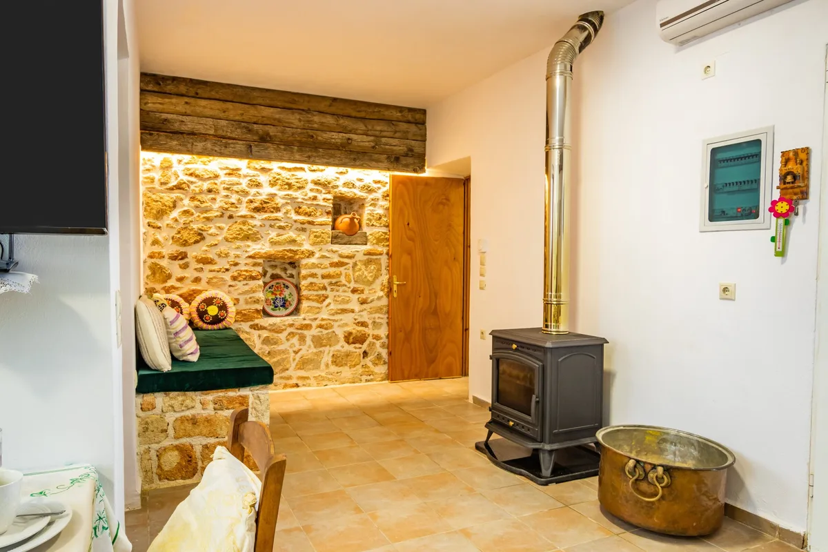 Living room at Sea La Vue holiday accommodation in Karpathos
